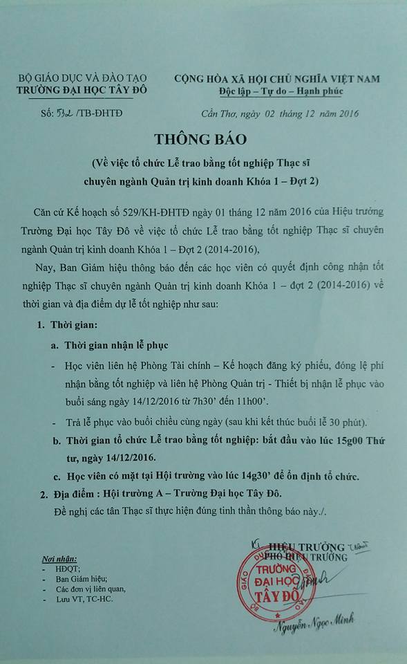 trao bang tot nghiep thac si
